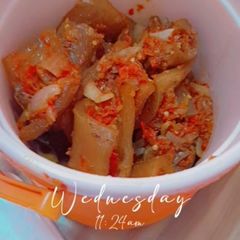 A picture of Ponmo sauce 😋.
