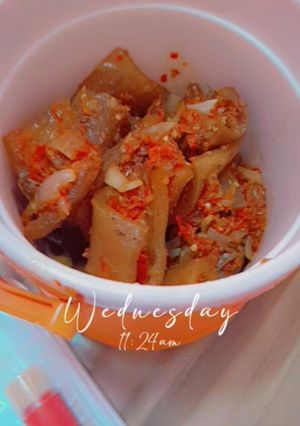 A picture of Ponmo sauce 😋.