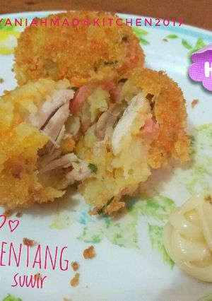 Foto resep Kroket kentang isi ayam suwir