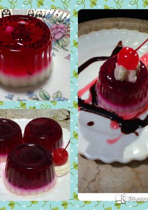 Foto resep Puding naga merah putih
