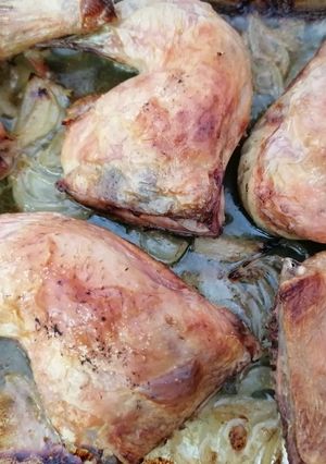 Une photo de Cuisse de poulet au four