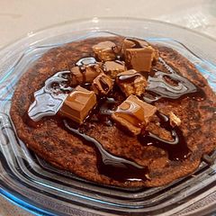 A picture of Oats & banana pancake in just 3 steps.