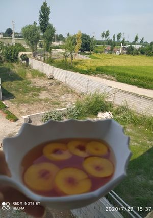 عکسی از دستور ژله هلو