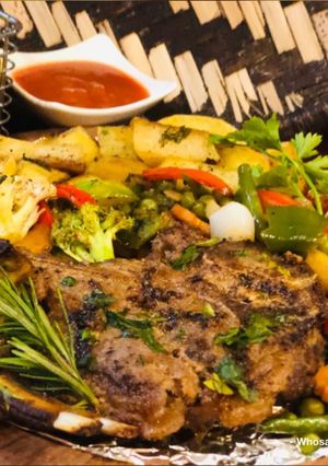 A picture of Whosayna’s Baked Tbone Steak.
