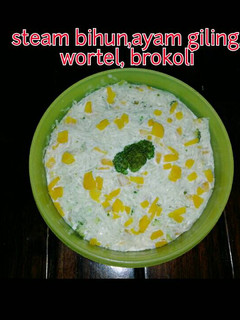 Foto resep steam bihun ayam giling brokoli (mpasi 1+)