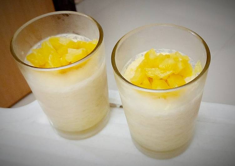 Steps to Make Favorite Steamed Pineapple Yogurt Pudding