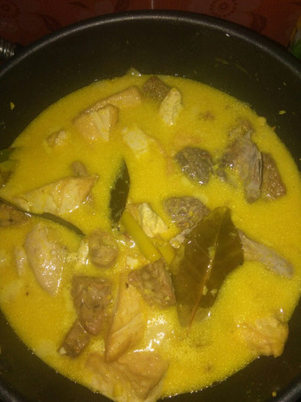 Resep Opor ayam tahu tempe gurih cepat praktis,santan instan Enak Dan Mudah