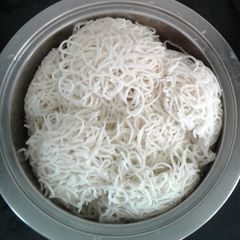 Idiyappam. Rice spring hoppers A picture of Idiyappam. Rice spring hoppers.