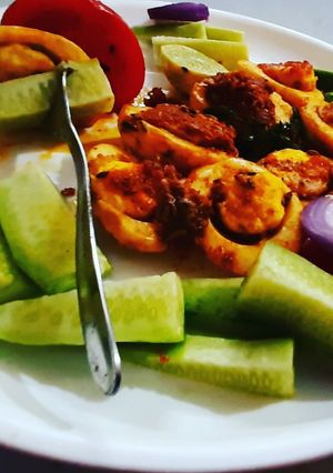 A picture of Masala egg fry.