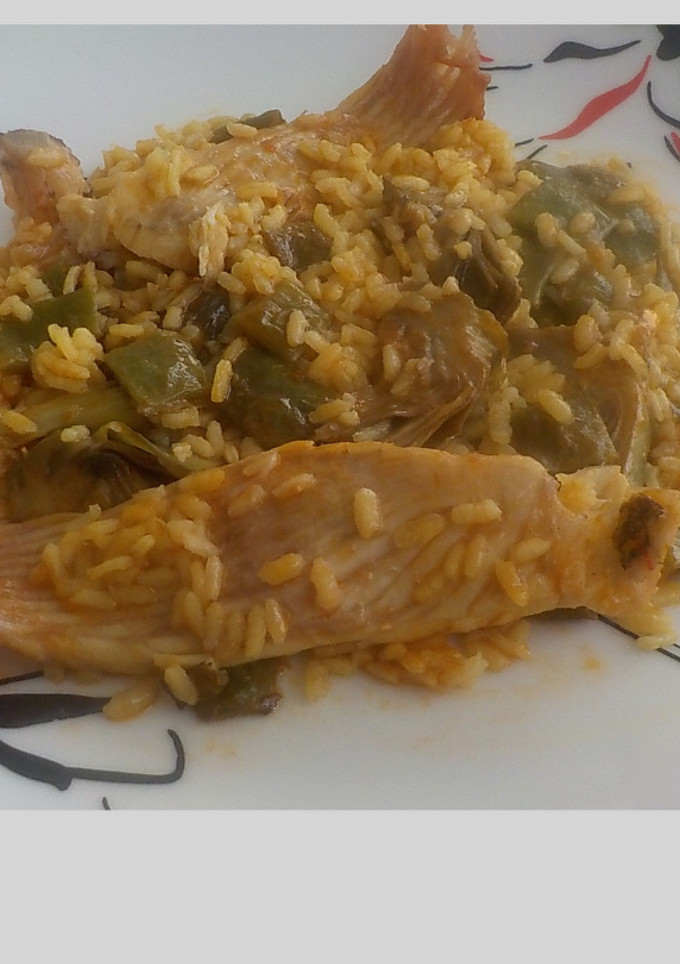Una foto de Arroz de pescado raya
