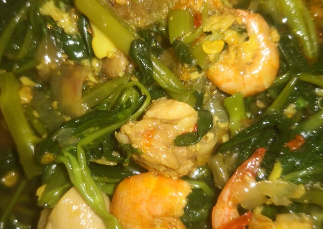 Kangkung ayam udang