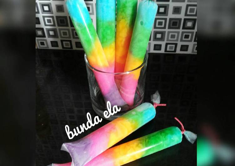 Resep Es Jelly Pelangi | cara pembuatan Es Jelly Pelangi Yang Lezat