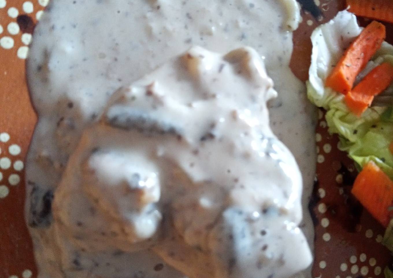 Pollo en salsa de champiñones 🍄🍗