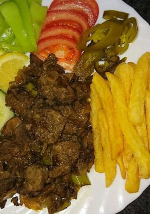 صورة لوصفة كبدة دجاج🐓🐓