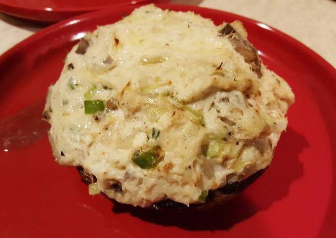 Easiest Way to Prepare Super Quick Homemade Crabmeat stuffed portabella mushrooms
