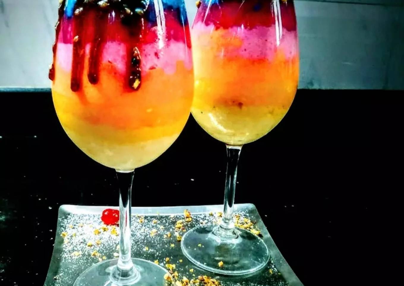Colourful phirni