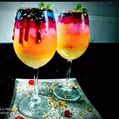 A picture of Colourful phirni.