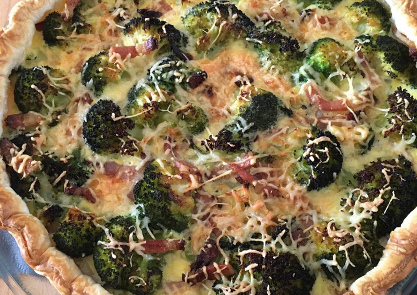 Tarte brocolis lardons