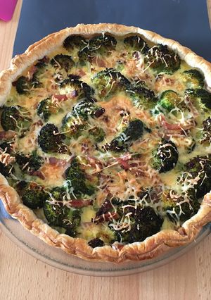 Une photo de Tarte brocolis lardons