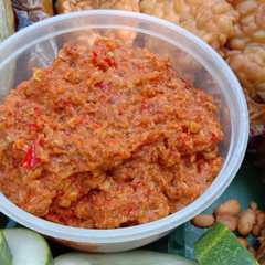 A picture of Sambal Kacang Extra Pedas.