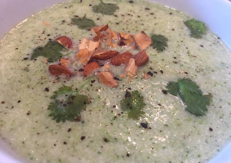 Proses Membuat Kembang Kol Brokoli krim sup yang simpel