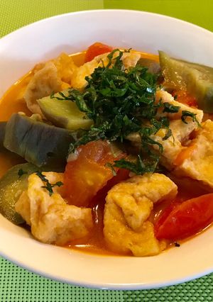 Hình của món Canh cà tím chay.