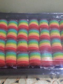 Foto resep Mini rainbow roll cake