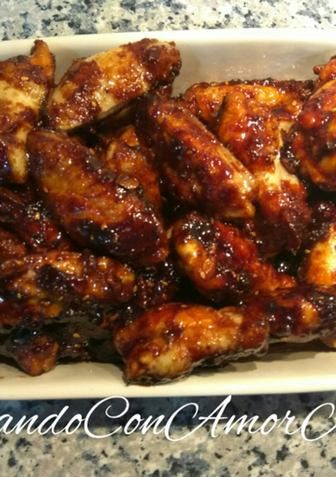 Una foto de Alitas de Pollo a la Miel