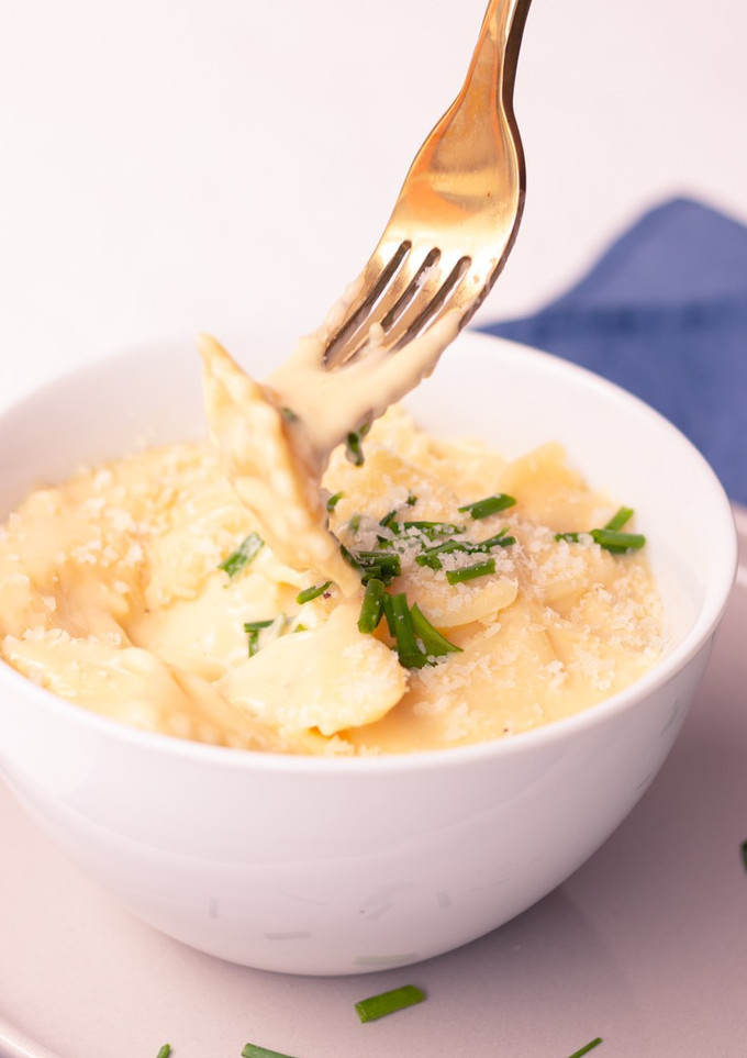 Una foto de Mac & Cheese para chuparse los dedos