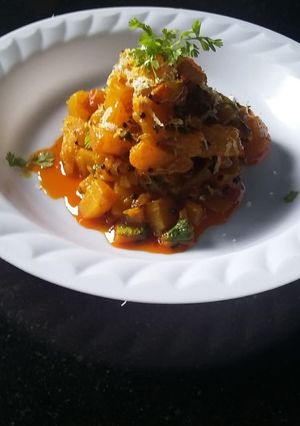A picture of Pumpkin bhaji.