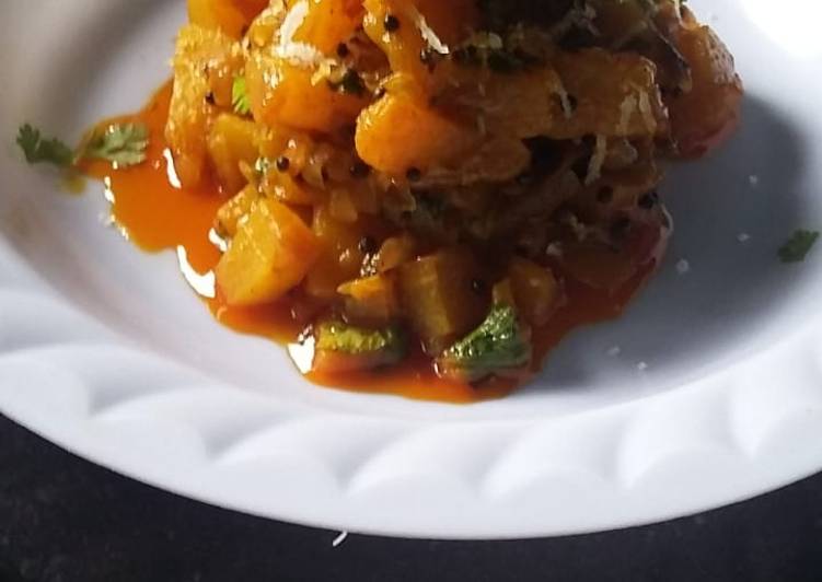 Recipe of Homemade Pumpkin bhaji
