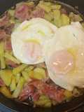 Revuelto de Patatas huevo y jamón