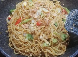 Foto resep Mie goreng Mie Spaghetti
