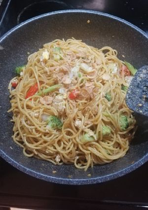 Foto resep Mie goreng Mie Spaghetti