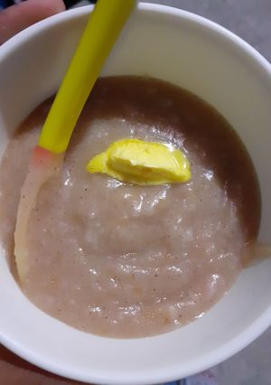 Foto resep MPASI beras merah + wortel + tomat + kaldu 6M