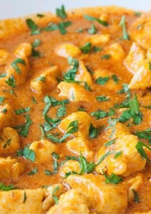 Una foto de Pollo al curry