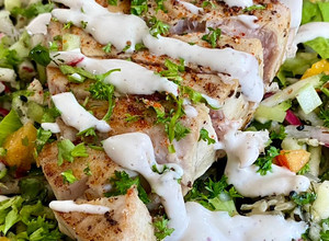 A picture of Slaw with Persian-spiced Tuna.