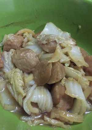 Foto resep Oseng sawi putih dan bakso