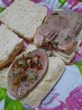 Lengua a la vinagreta rendidora en sandwichs