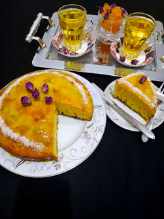 عکسی از دستور 💛کیک زعفرانی با کرم زعفرانی💛