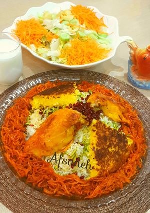 عکسی از دستور خورش هویج با مرغ