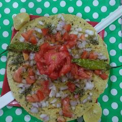 A picture of Masala papad.
