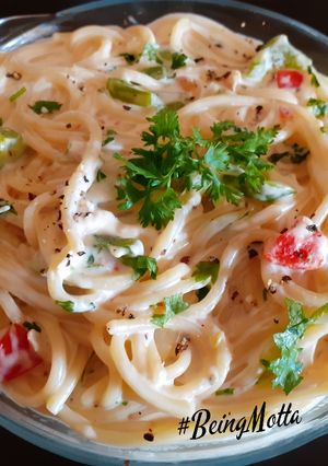 A picture of Creamy Cheese Spaghetti.