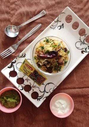 A picture of Navratan pulao.