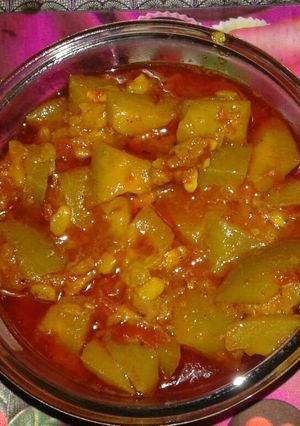 A picture of Dudhi ka sabji.