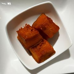 Caramelized pumpkin squares A picture of Caramelized pumpkin squares.
