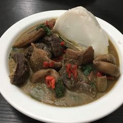 A picture of Peppersoup with agidi.