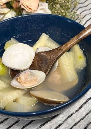節瓜沙白蜆湯 的食譜成品照片