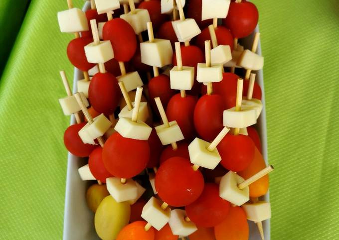 🍅 Brochettes tomates mozzarella!! 🍅