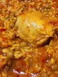 Guiso de Arroz con Pollo Azafranado